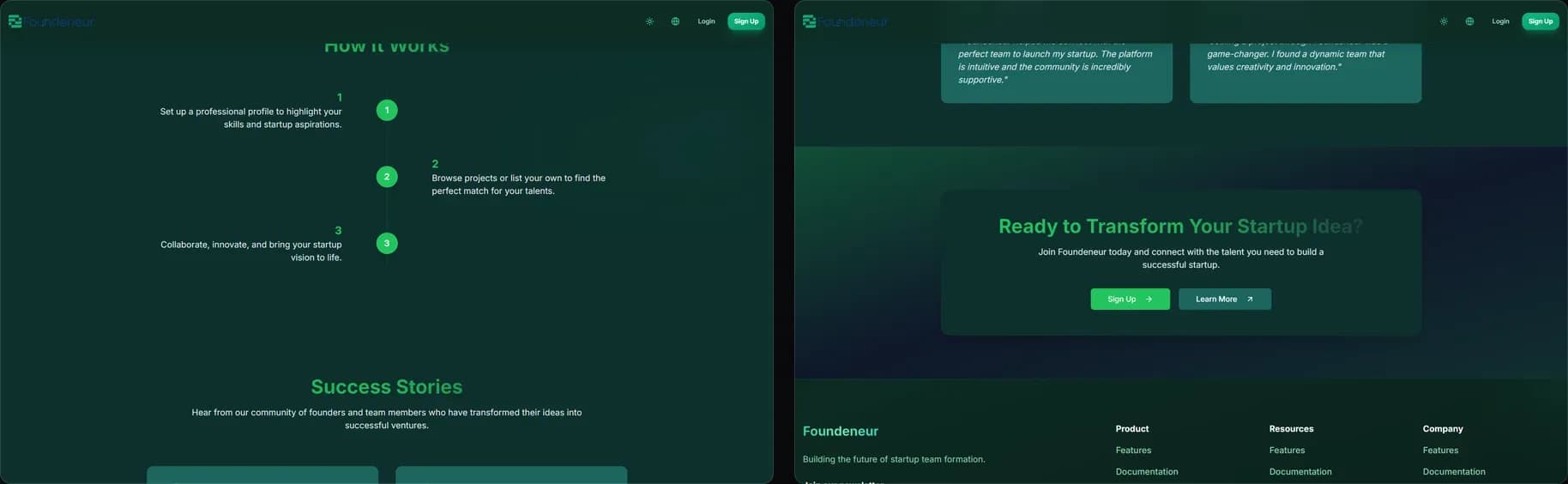 Browse startups, connect with founders, and join teams seamlessly